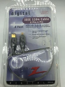 NEW ZENITH 6 Pin-4 Pin 6 ft Digital IEEE 1394 FireWire iLink Cables ZDTV120 - Picture 1 of 9