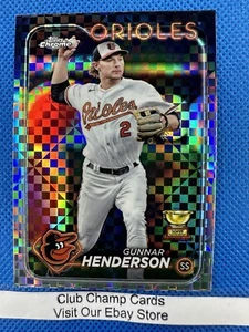 2024 #36 Gunnar Henderson Topps Chrome Baseball X-Fractor All Star Orioles - Bild 1 von 2