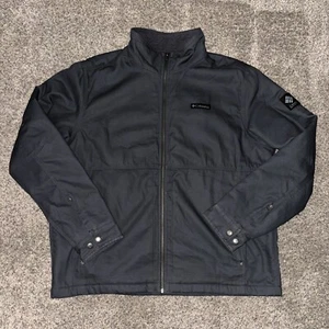 Columbia Sportswear Reißverschluss Fleece gefütterte Herrenjacke Knopf Handgelenk grau XL - Bild 1 von 14