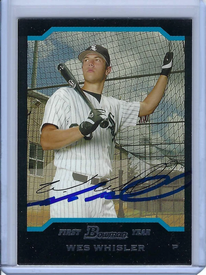 CHICAGO WHITE SOX WES WHISLER 2004 BOWMAN DRAFT SIGNED CARD # BDP92 AUTO - Image 1 of 1