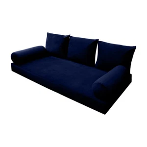 V3 Velvet Indoor Daybed Mattress Pillow Cover Complete Set Knife Edge Full AD373 - Foto 1 di 12