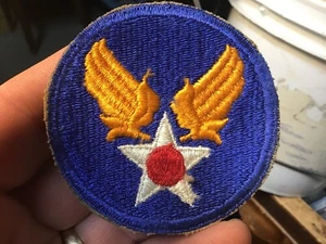 WWII US Army Air Corps toppa in feltro 2,5" attraverso ali oro rosso bianco blu - Foto 1 di 2
