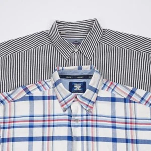 20X and BUGLE BOY LOT of 2 Button Front Casual Shirts Short Sleeve Mens M - Picture 1 of 10