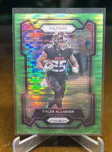 2023 Panini Prizm Tyler Allgeier pulsar verde neon #14 Atlanta Falcons - Foto 1 di 2