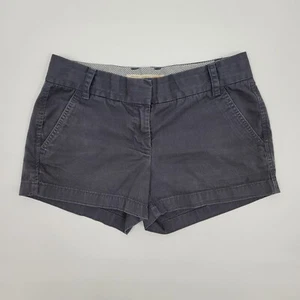 J. Pantalones cortos chinos clásicos de sarga desgastados Crew para mujer talla 2 gris oscuro - Imagen 1 de 8