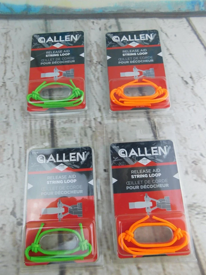 Allen Release Aid Cuerda Lazo Neón Naranja y Verde Lote de 4 Paquetes de 3 Nuevos Foto 1 de 4