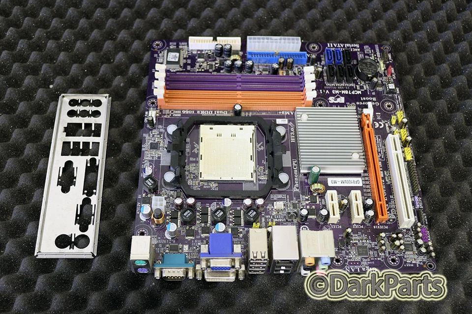 ECS MCP78M-M3 GF8100VM-M3 Motherboard Socket AM2 System Board - Immagine 1 di 1