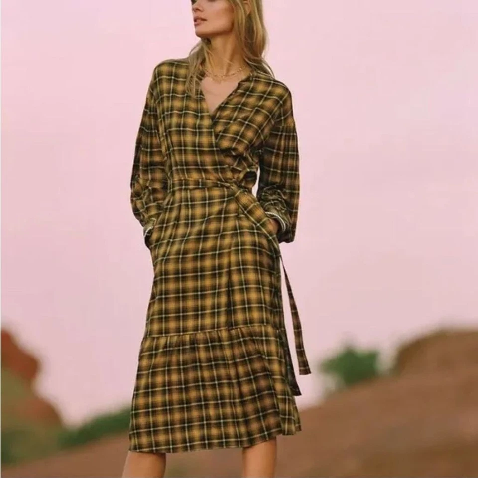 Anthropologie Dalton Wrap Maxi Dress - Sz - Image 1 of 4