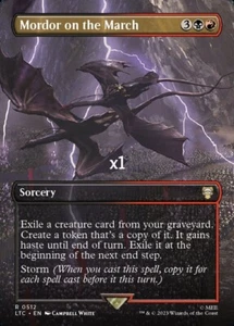 MTG Borderless CMD: LOTR: Tales of Middle-earth LTC Mordor on the March MINT - Picture 1 of 1