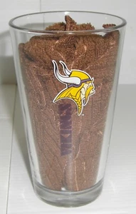 MN Vikings Miller Lite Collectible Beer Drink Glass Insert Beer Into Opening - Picture 1 of 5