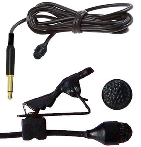 Lavalier Lapel Microphone Toa Body Pack Transmitter Slim 3.5mm Mono Jack Plug - Picture 1 of 16