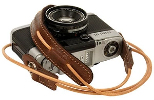 Brown leather cord neck strap for RF film Digital camera NEX E-P X10 Nikon Leica - Picture 1 of 2
