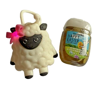 Bath & Body Works Ostern leuchtender Lammhalter & Zuckerwatte Desinfektionsmittel PocketBac - Bild 1 von 3