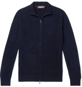 LORO PIANA Mélange Bebé Cachemira y Seda Tejido Bombardero Suéter Chaqueta 50 IT $2575+ - Imagen 1 de 24