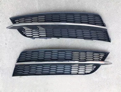 2 peças tampa de luz de grade de neblina dianteira 2 peças para 2017-2018 Audi S7 e A7 S Line - Imagem 1 de 4