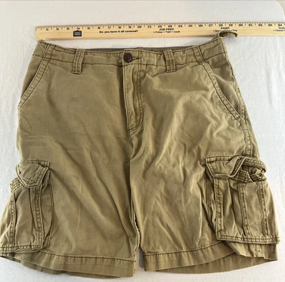 Aeropostale Shorts Men's 34 Khaki Cargo - FLAW Broken belt loop Distressed - Image 1 of 4