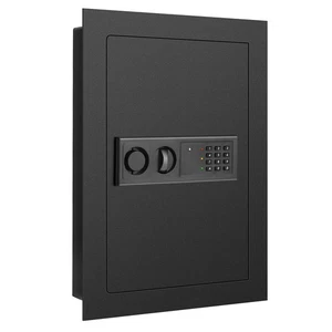 Wall Safe Box, Electronic Flat Wall Safe with Digital Keypad & 2 Emergency Keys - Picture 1 of 10