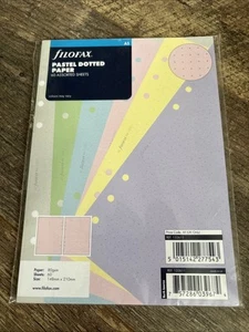 FILOFAX A5 Pastell Nachfüllpapier - gepunktet (132611) - UK VERKÄUFER - Bild 1 von 4