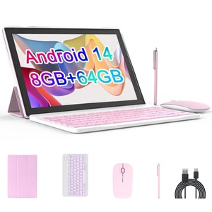 Android 14 Tablet, 10 Zoll 8GB RAM+64GB ROM+1TB Expand, 1,8Ghz Quad-Core Proc... - Bild 1 von 9