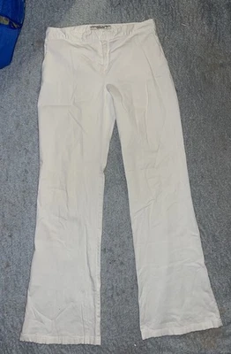 Pantalones acampanados de algodón blanco Katharine Hamnett London para mujer 44 30 x 32 Foto 1 de 4