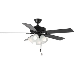 Maxim Lighting 89907FTBKWP Basic-Max Indoor Ceiling Fan Black/Walnut/Pecan - Picture 1 of 1