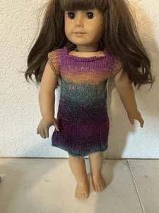 Lavorato a mano multicolore per bambola American Girl / qualsiasi bambola 18" - Foto 1 di 6