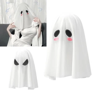 Womens Spooky Ghost Mask Double-Sided Wearable Headgear Halloween Cosplay Party - Picture 1 of 10