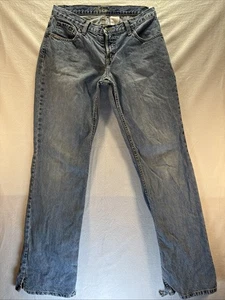 Cruel Girl Jeans Damen 9 lang schmal blau Knöchelschlitz mittlere Waschung Western Ranch getragen - Bild 1 von 20