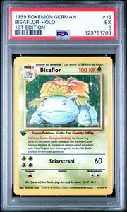 1999 Pokemon German Bisaflor (Venusaur) - Holo 1st Edition PSA 5 - Picture 1 of 2