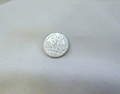 ¡Moneda de 50 céntimos de Francia 1942! - ¡SIN RESERVA! Foto 1 de 2