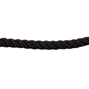 LAWRENCE METAL ROPE-TWST-33-06/0-X-XXXX-XX Barrier Rope,1-1/2 In x 6 ft,Black 3Z - Picture 1 of 1