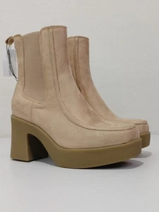 Lane Bryant Dream Cloud Faux Beige Suede Platform Bootie Women's 11W (Wide)  - Picture 1 of 10