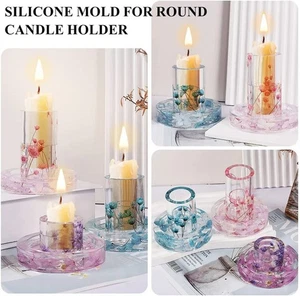 3PCS Portacandele Silicone Stampo Candela Fai da Te Camera Casa Candeliere Decorazione - Foto 1 di 8