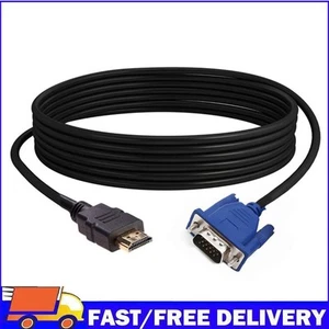 1.8m HDMI Male to VGA Male Cable 1080P Video Cord for HDTV Projector Display DVD - Afbeelding 1 van 10