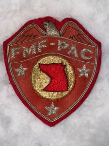 USMC FMF PAC Hundezug Aufnäher rot Filzbarren bestickt Marine Corps selten - Bild 1 von 2