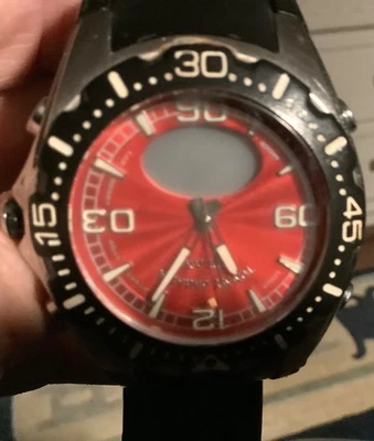 Reloj Tommy Bahama Relax Diver Hombre Negro Gris Rojo TB RLX1144 A126 ~¡LEER! Foto 1 de 4