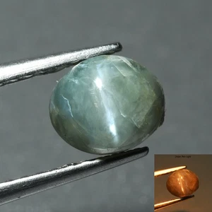1.67 Ct Oval Cut 6.1 x 5.2 MM Green To Grayish Purple Alexandrite Cat's Eye - Picture 1 of 5