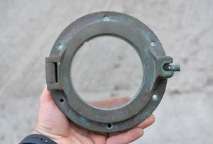 Antique porthole old brass bronze boat ship 17 cm / 1.5 kg FREE POSTAGE - Picture 1 of 7