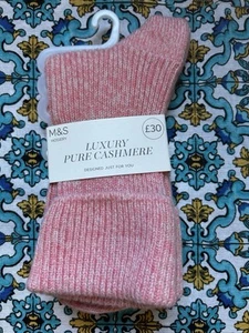 M & S Cashmere Socks From Smoke Free Pet Free Home - Picture 1 of 3