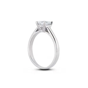 0.73ct H VS2 Radiant Earth Mined Certified Diamonds White Gold Engagement Ring - Picture 1 of 4