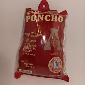 Poncho Alabama Crimson Tide Adult One Size Fits All - Picture 1 of 2
