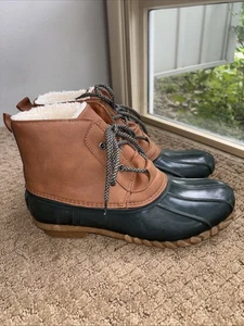Stivali Nautica Invernali Anatra Donna Taglia 10 Caldi Comfort Ecopelliccia - Foto 1 di 9