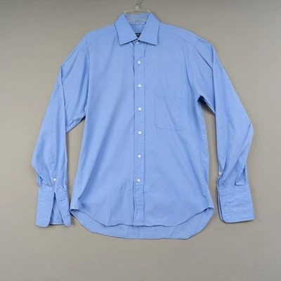 Gittman Bros Dress Shirt Mens 15 34 Blue Cotton Spread Collar French Cuff USA - Image 1 of 4