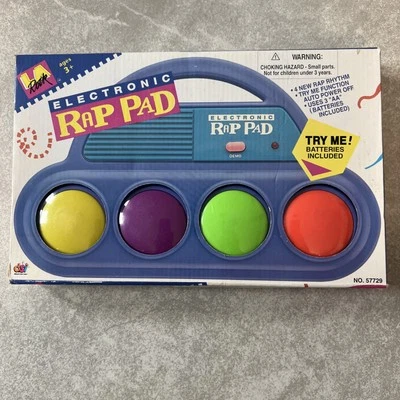 NEW LA Rock Vintage 1990 Electronic Rap Pad Musical Beat Toy Works New In Box - Image 1 of 4