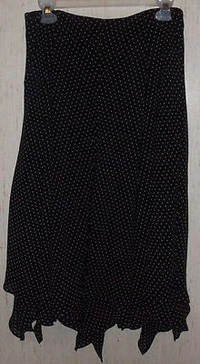 EXCELENTE FALDA COMPLETA FORRADA CON LUNARES NEGRA CHAPS MUJER TALLA 8 Foto 1 de 3