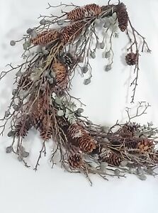 Crate and Barrel Wreath Winter Frost 23"
