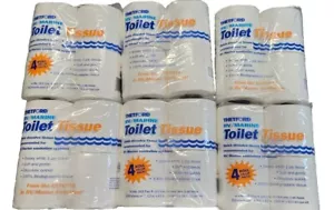 Thetford Toliet Papier 20804 OB Wohnmobil/Marine 1-lagig 4 Rollen Pack 6er Pack - Bild 1 von 4