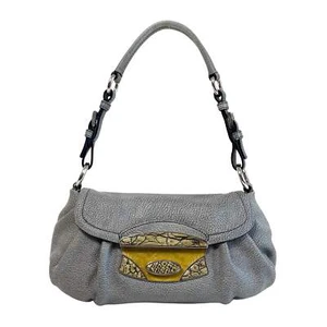 PRADA Grey Leather Top Handle Shoulder Bag - Picture 1 of 17