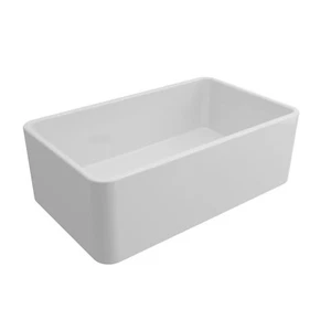 Turner Hastings Novi 75 x 46 Fine Fireclay Gloss White Butler Sink (Lot 282) - Picture 1 of 10