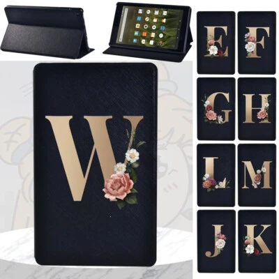 Leather tablet Stand Folio Cover Case For Amazon Fire 7/HD 8 10/HD 8 10 plus+Pen - Image 1 of 4